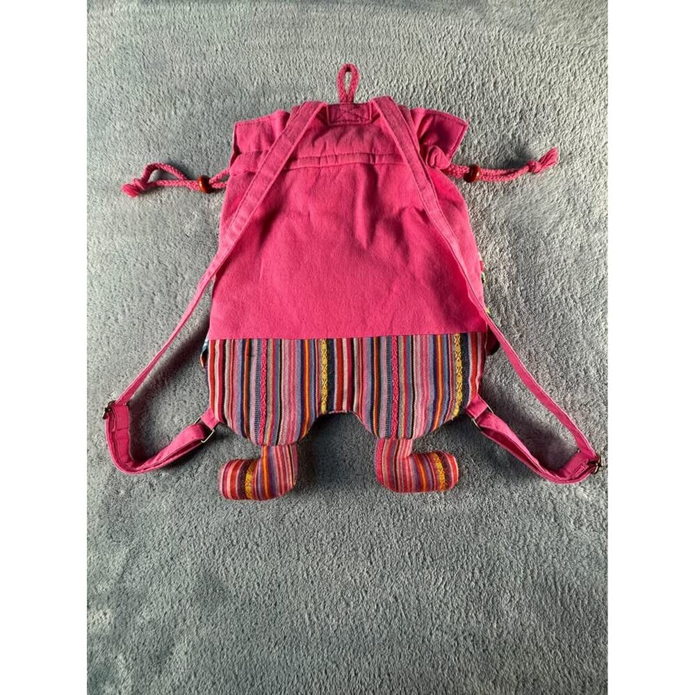 Handmade Patchwork Owl Drawstring Backpack - Picture 4 of 5